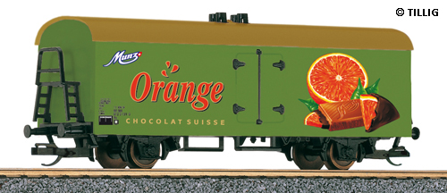 Refrigerator car &quot;Chocolate Suisse&quot;<br /><a href='images/pictures/Tillig/14015.jpg' target='_blank'>Full size image</a>